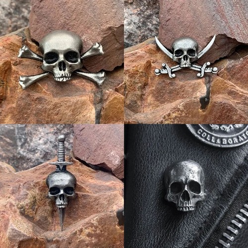Vintage halloween skull badge - vintage,