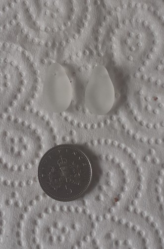 Clear pieces top drilled - 2,