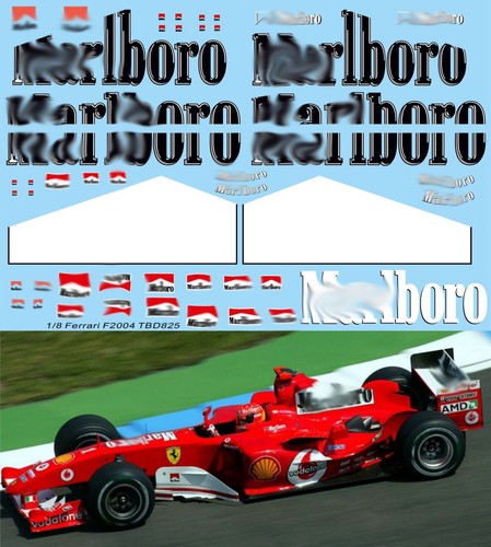 Decals for ferrari f2004 - ,