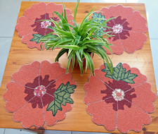 Handmade Placemat Glass Beaded Table Mat Decorative Centre Piece Home Decor Gift