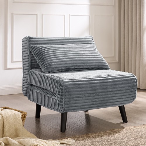 Seater sofa bed grey teddy - 1,