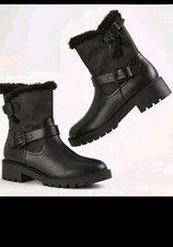 George Bnwt Womens Black Faux