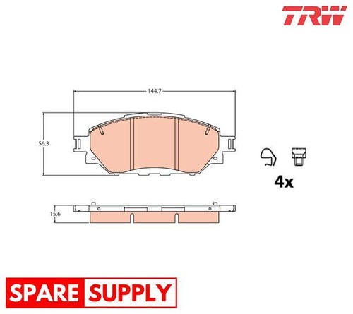 Brake pad set disc - disc, for
