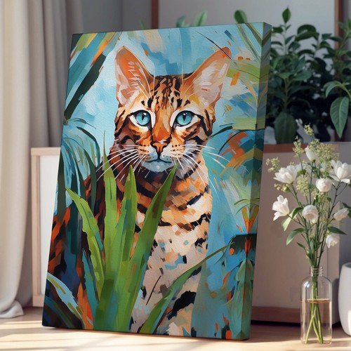 Bengal cat impressionism - bengal,