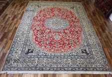 FINE PERSIAN RUG WOOL & SILK