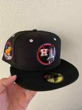 Lids HD 59Fifty Houston Astros Apollo 11 Black Gold UV Sold Out 7 1/4 Moon Man
