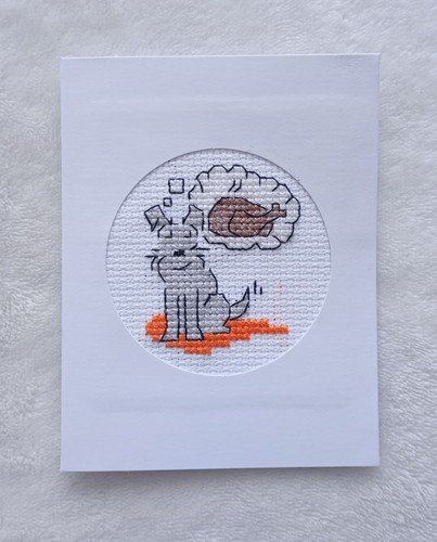 Handmade cross stitch card - handmade,