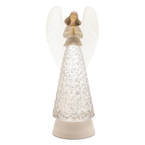 Led angel snow globe h - led, 12.5"h