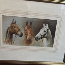 Framed Picture Of Arkle Red Rum And Desert Orchid Signed By  SL Crawford