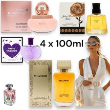 4 X 100ml Women's Ladies Perfume Eau De Parfum Spray Scent Fragrance Gift Set