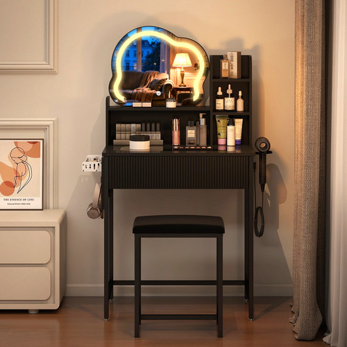 Led lighted dressing table - dressing,