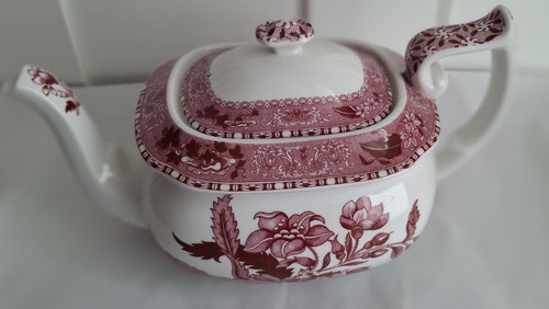 Spode pink camilla teapot - spode,