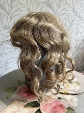 Beautiful Victorian Antique Doll's Wig - Honey Blond - Real Human Hair Ringlets