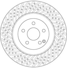 2x Brake disc Vented DF6242S