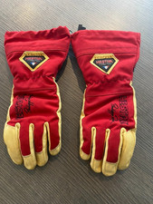 HESTRA VINTAGE CLASSIC ECOCUIR SKI GLOVES WITH LINING SIZE 6 GREAT CONDITION