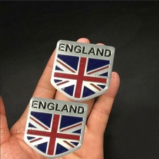 2PCS 3D Metal ENGLAND Shield