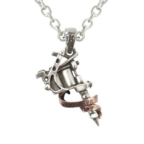 Alchemy tattoo gun pendant - alchemy,