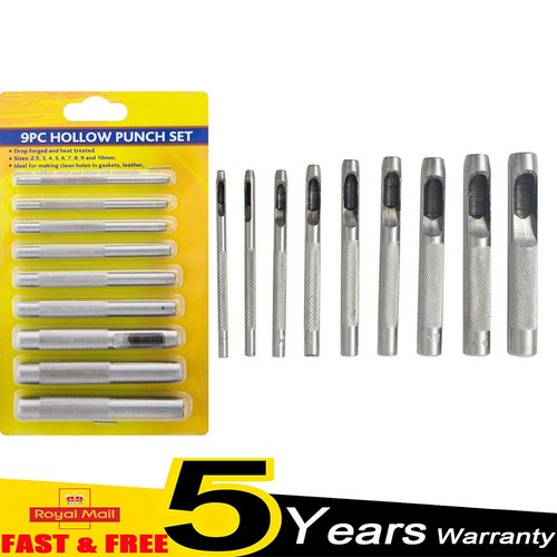 9pc hollow hole punch set - hole,