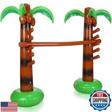 Jenaai Inflatable Palm Tree Limbo Game for Luau Party Coconut Trees Hawaiian 