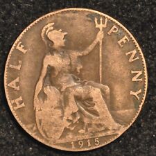 Halfpenny 1915 George V F Scarce (T40)