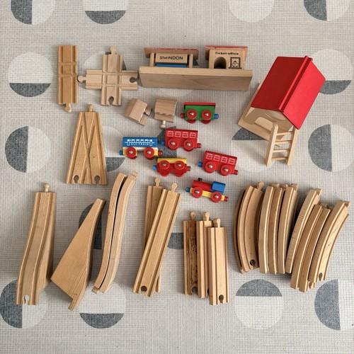 Vintage wooden train set - vintage,