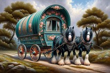 A ROMANY CARAVAN (8) CROSS