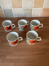 Meakin Poppy Cups X5