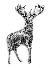 Standing Stag Pin Badge