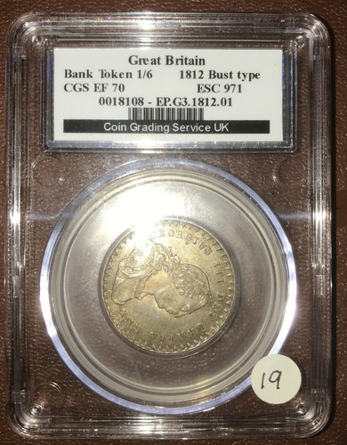 1812 george iii bank token - george,