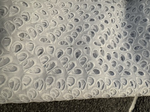 White african material lace - white,