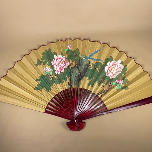 Oriental hand painted fan - oriental,