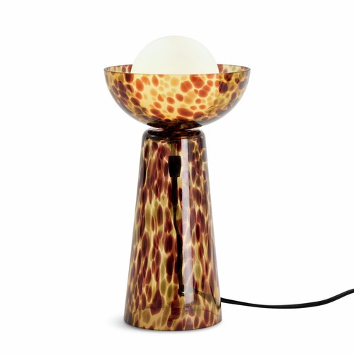 Brown glass table lamp - brown,
