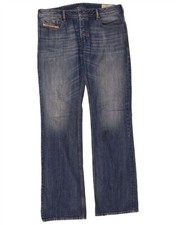 DIESEL Mens Bootcut Jeans W34 L35 Blue Cotton JK14