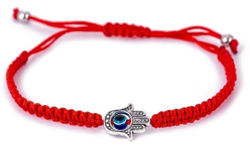 Hamsa red silver - hamsa,