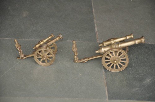 Vintage solid brass gun - 2,