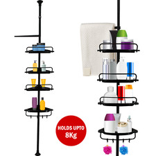 4 Tier Telescopic Bathroom Wall Corner Shelf Rack Shower Caddy Storage Organizer