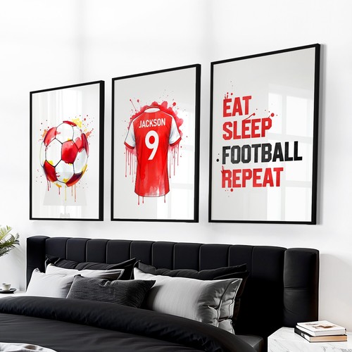 Personalised football prints - personalised,