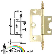 Pair of Finial flush hinges