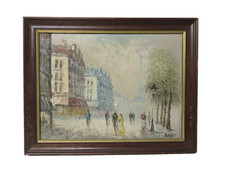 Parisian Scene Oil Painting By