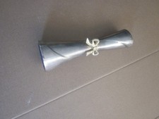 metal vase silver colour with