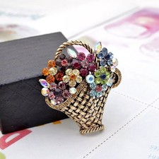 Multi Color Rhinestone Flowers