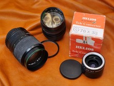 #2257 Assorted Lenses M42 Mount Helios Paragon Hanimex Prime telephoto