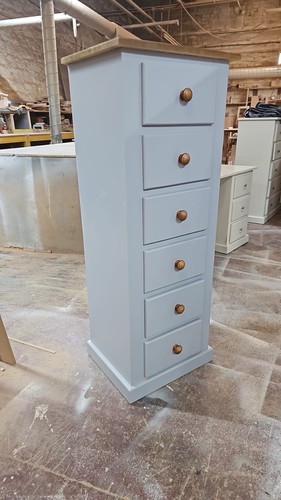 Handmade white drawer chest - 6,
