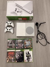 Xbox One S White Console 500GB + 2 Controllers + Games Bundle
