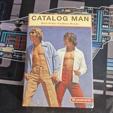 RANDOM HOUSE 1970'S CATALOG MAN POSTCARDS OPEN BOX -complete!