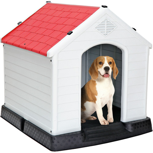 Plastic dog house - plastic,