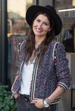 Zara Woman Fringe Tweed Blazer