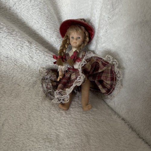 Small vintage porcelain doll - vintage,