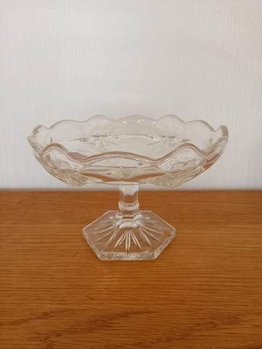 Vintage clear cut - clear, glass