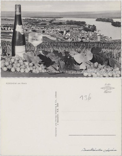Postcard rüdesheim - rüdesheim, (rhine)